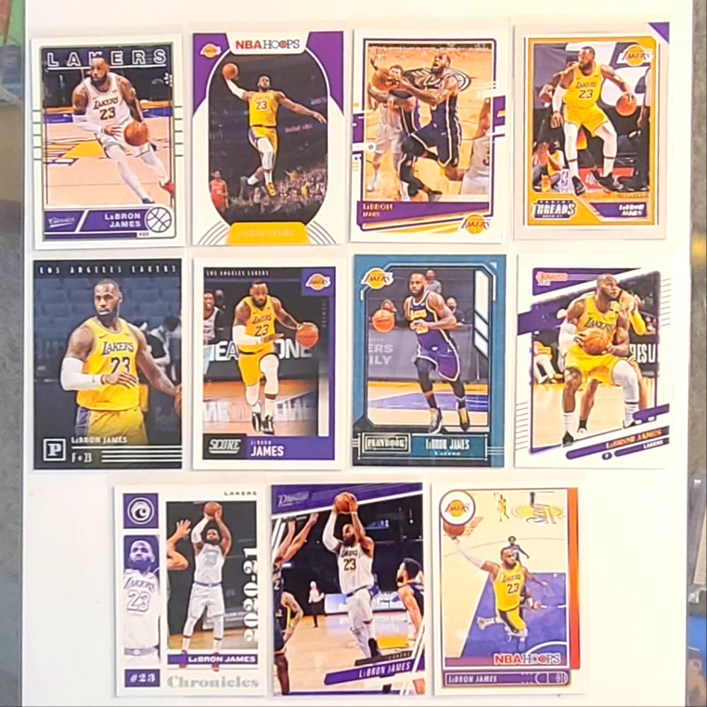 Lebron James Panini NBA Basketball Card Lot of 11